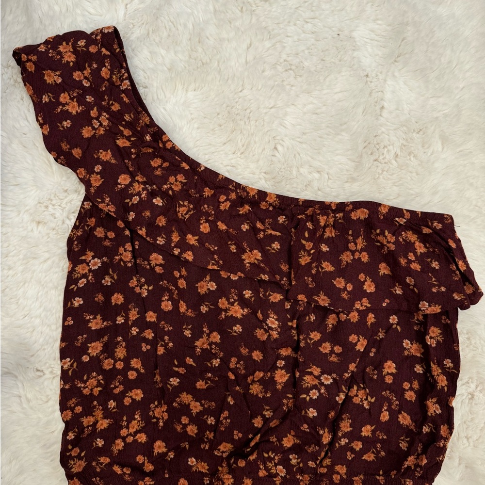 Hippie Rose one shoulder crop